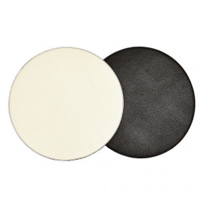 Round Reversible Black/Off White 15" Round Placemat