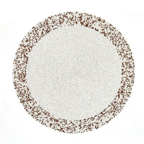 Splatter Bronze/White 15" Round Placemat