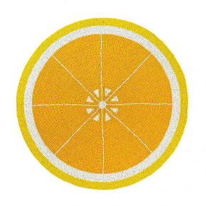 Lemon Yellow 15" Round Placemat