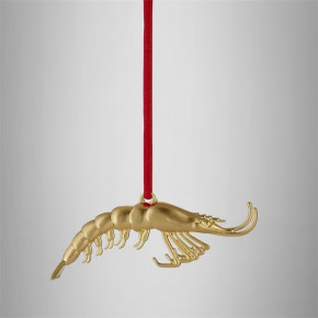 Christmas Shrimp Golden Ornament