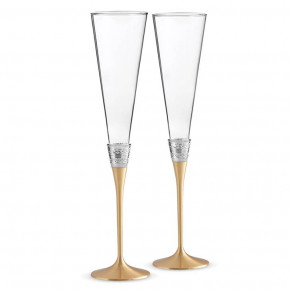 Vera Wang With Love Nouveau Toasting Flutes Gold, Set of 2