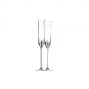 Vera Wang Love Knots Toasting Flutes Silver, Set of 2