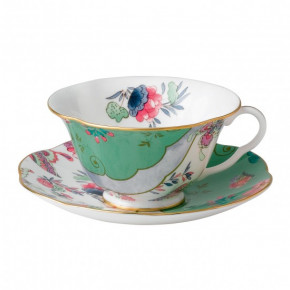 Butterfly Bloom Teacup & Saucer Green, Set of 2