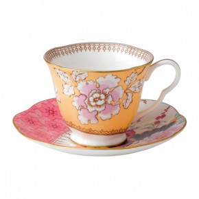 Butterfly Bloom Teacup & Saucer Yellow, Set of 2