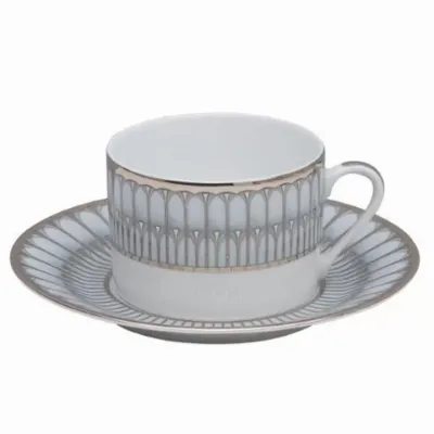 Arcades Grey & Shiny Platinum Tea Cup