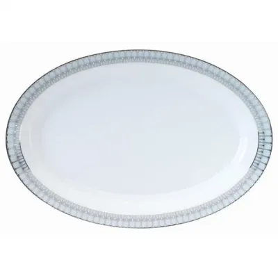 Arcades Grey/Shiny Platinum  Oval Platter