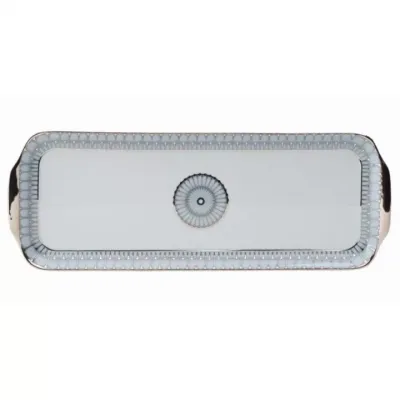 Arcades Grey/Shiny Platinum  Rect. Cake Platter