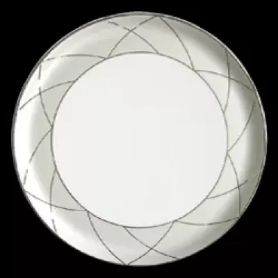 Clair de Lune Arcades Grey/Platinum Tart Platter 31.5 Cm