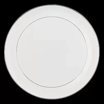 Orsay Oblong Cake Platter White/Platinum 39 Cm