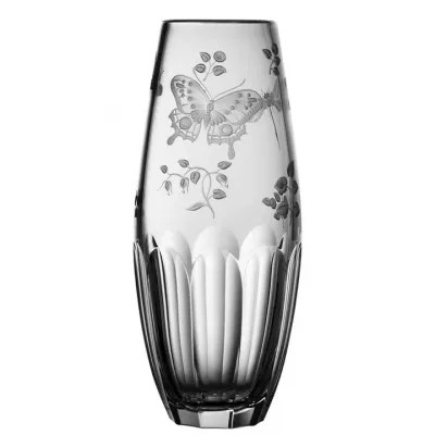 Springtime Clear Barrel Vase 8"