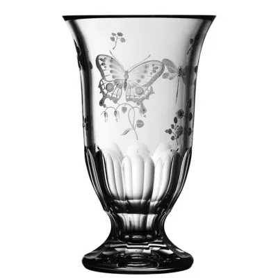 Springtime Clear Footed Vase 8"