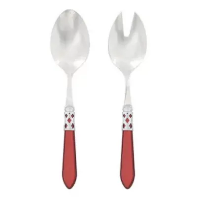 Aladdin Brilliant Red Salad Server Set 9.75"L