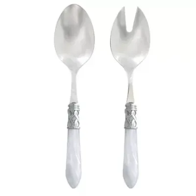 Aladdin Brilliant White Salad Server Set