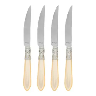Aladdin Antique Ivory Steak Knives - Set of Four (9"L)