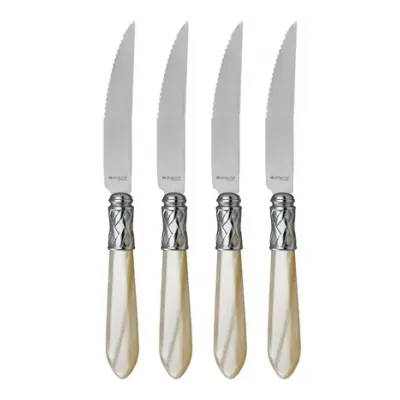 Aladdin Brilliant Ivory Steak Knives - Set of Four (9"L)