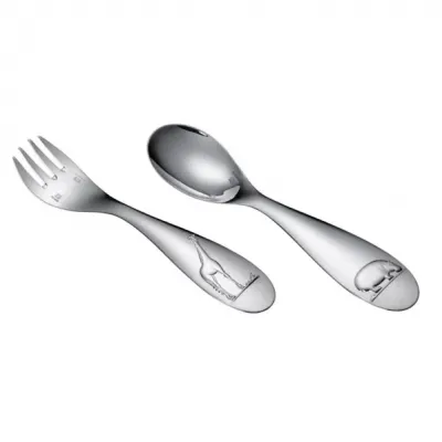 Savane Silver Plated Two-Piece Baby Flatware Set