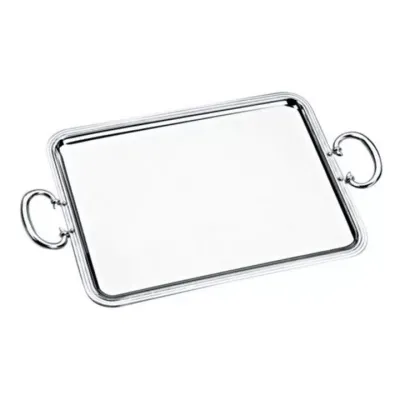 Albi Silver Plated Rectangular Serving Tray with Handles - (43 x 31 cm)
