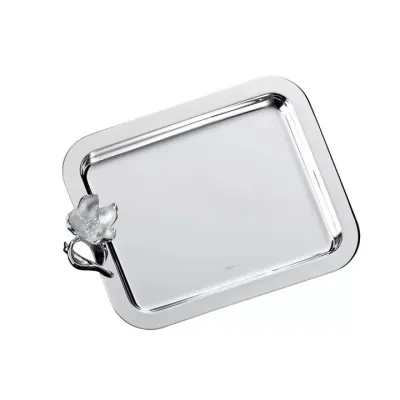 Anemone-Belle Epoque Silver Plated Small Rectangular Tray 20X16