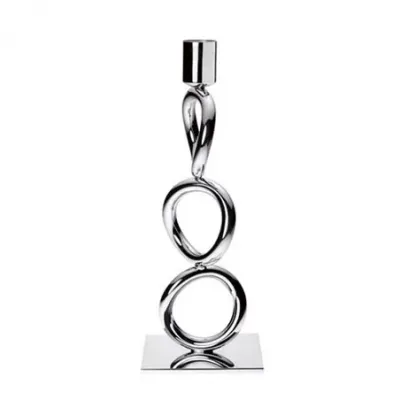 Vertigo Silver Plated Three-Ring Candlestick