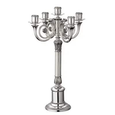 Malmaison Five Light Candelabra Silverplated