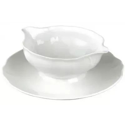 Argent Sauce Boat And Stand Round 7.874 in.