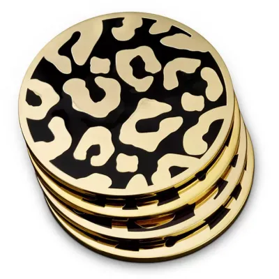 Leopard Coasters 4" - 10cm