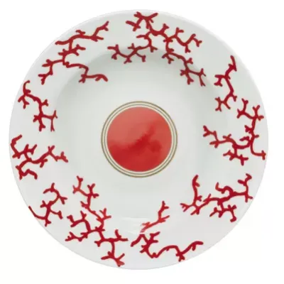 Cristobal Red Deep Chop Plate Diam 11.6 in