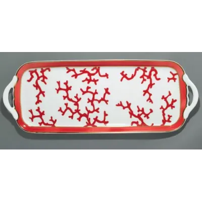 Cristobal Red Long Cake Serving Plate 15.7 X 5.9 in
