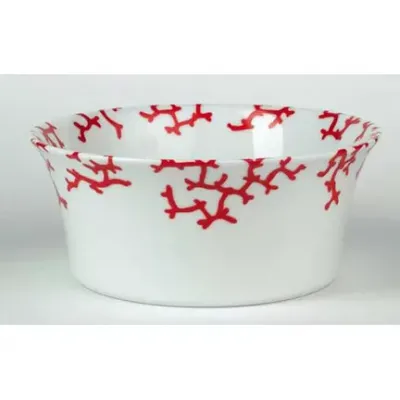 Cristobal Red Chinese Salad Bowl Diam 7.1 in