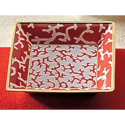 Cristobal Red Trinket Tray 6.7 X 6.5 in Gift Box