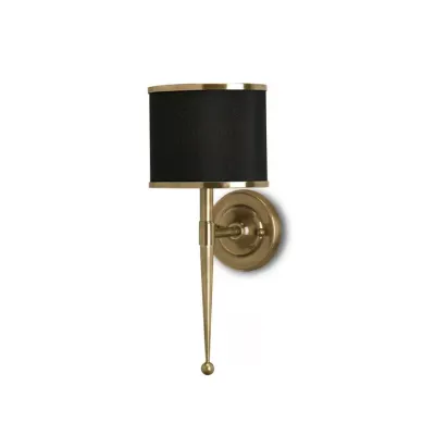Primo Black Brass Wall Sconce