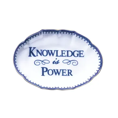 Knowledge Is Power, Ring Tray 5.75"