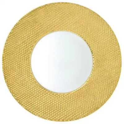 Caviar or Buffet Plate Gold, Presentation Plate Round 12.6 in.