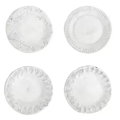 Incanto Assorted Canape Plates - Set of 4 6.5"D