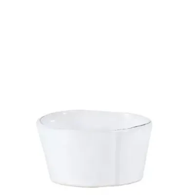 Lastra White Condiment Bowl 4"D, 2"H