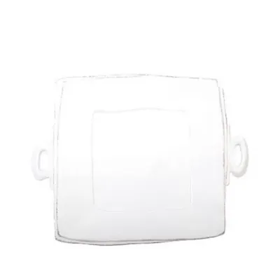Lastra White Handled Square Platter