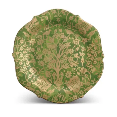 Fortuny Round Alberelli Green Platter 14" - 36cm