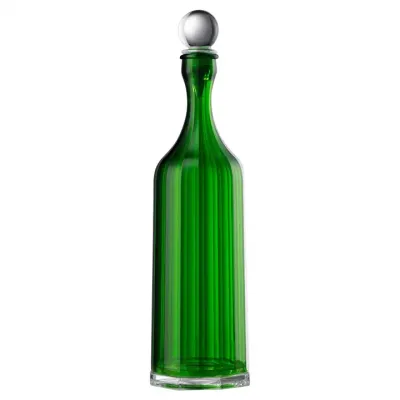 Bona Decanter Sealed Stopper Green H 14" x Diam 3.5", 32 oz