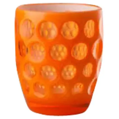 Lente Tumbler Fluo Orange H 4.25" x Diam 3.5", 15 oz