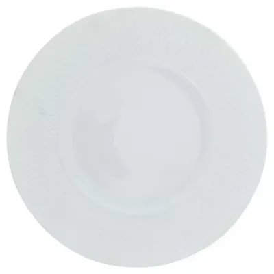 Mineral Buffet Plate Coupe Engraved Rim Round 12.6 in.