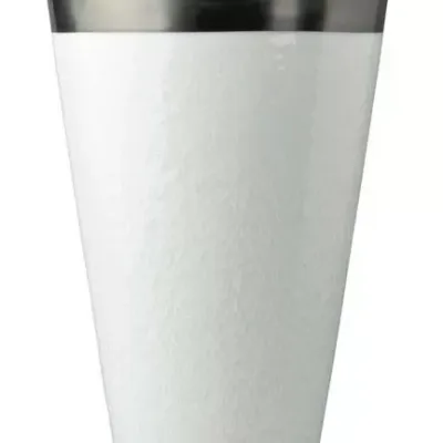 Mineral Filet Platinum Vase Round 3.31 in. in a gift box