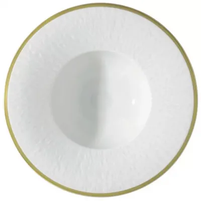 Mineral Filet Or/Gold Rim Soup Plate Engraved Rim Diam 8.85825 in