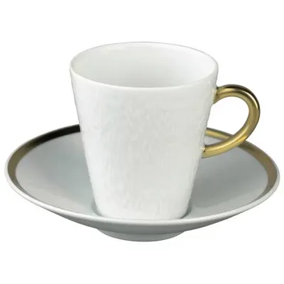 Mineral Filet Or/Gold Coffee Cup Diam 2.7 in
