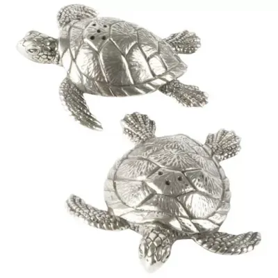 Sea And Shore Pewter Sea Turtles Salt And Pepper Set