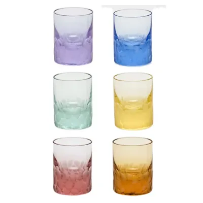 Pebbles Spirits Glass Set of Six Basic Colors 60 Ml (Alexandrite, Aquamarine, Beryl, Eldor, Rosalin, Topaz)