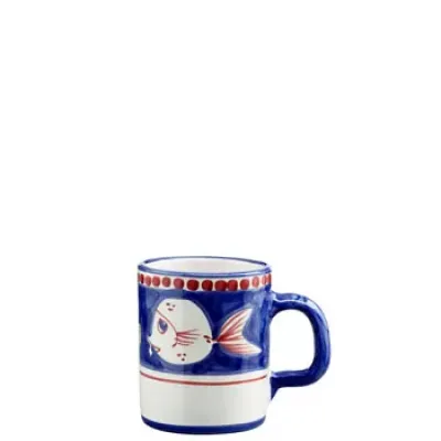 Campagna Pesce (Fish) Mug 3.5"H, 12 oz