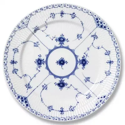 Blue Fluted Half Lace Dinnerware