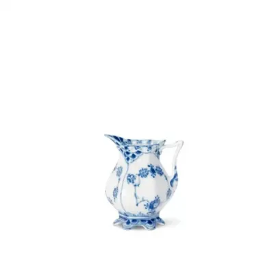 Blue Fluted Full Lace Creamer 2.75 oz