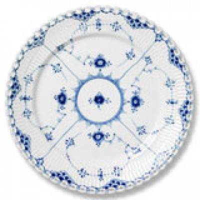 Blue Fluted Full Lace Dinnerware