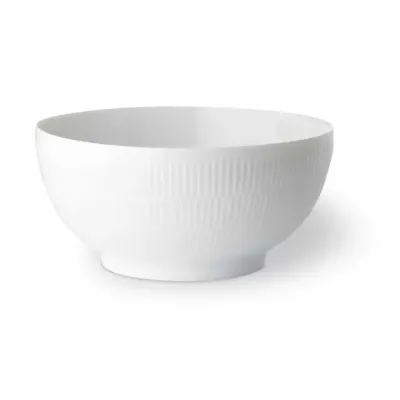 White Fluted Bowl 310 cl 3.28 qt, 24 cm 9.45 in